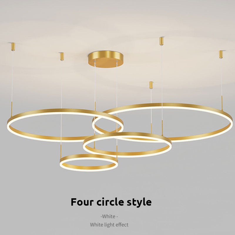 Brushed Metal Ring LED Ceiling Pendant - Arrielight
