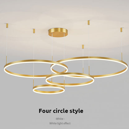 Brushed Metal Ring LED Ceiling Pendant - Arrielight