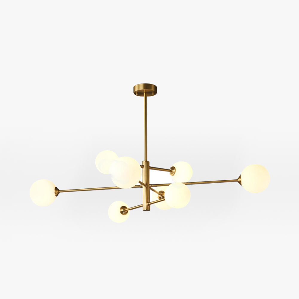 Opal Glass Globe Sputnik Ceiling Chandelier - Arrielight
