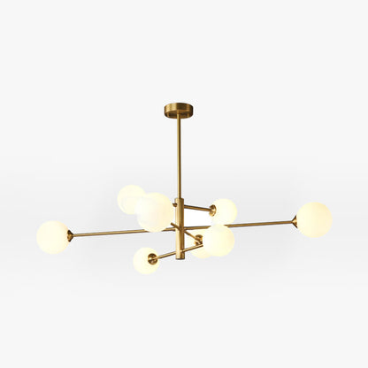 Opal Glass Globe Sputnik Ceiling Chandelier - Arrielight