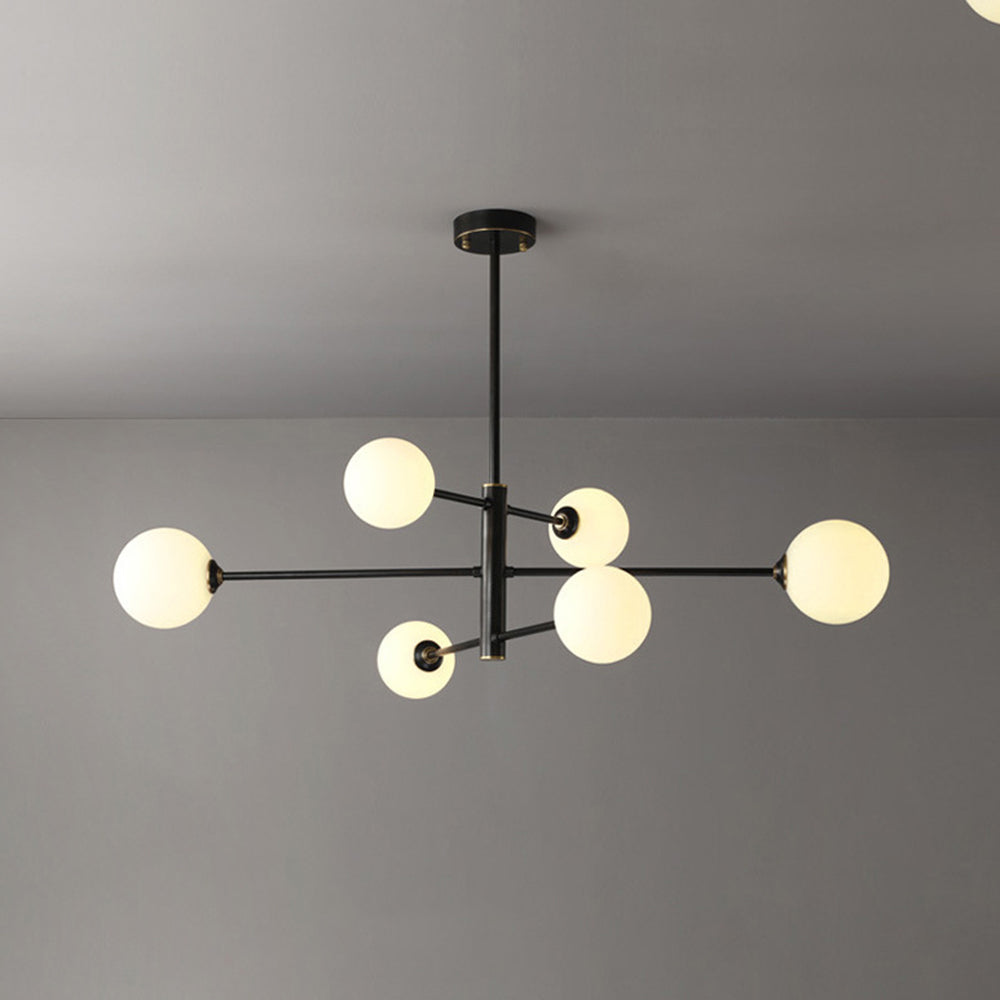Opal Glass Globe Sputnik Ceiling Chandelier - Arrielight