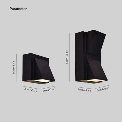 Geometric Metal LED Outdoor Wall Light, Up and Down - Arrielight