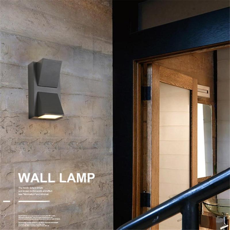 Geometric Metal LED Outdoor Wall Light, Up and Down - Arrielight