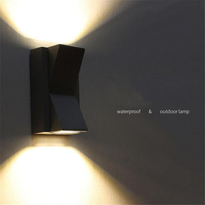 Geometric Metal LED Outdoor Wall Light, Up and Down - Arrielight