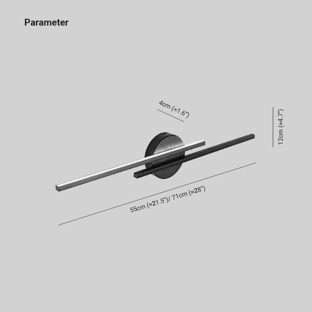 Twin Linear Bar LED Wall Light, Minimalist - Arrielight