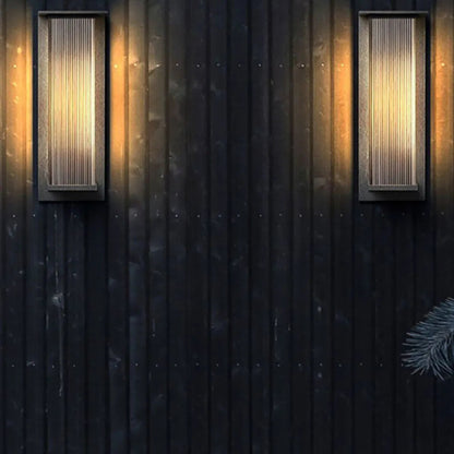 Ribbed Acrylic LED Outdoor Wall Light - Arrielight