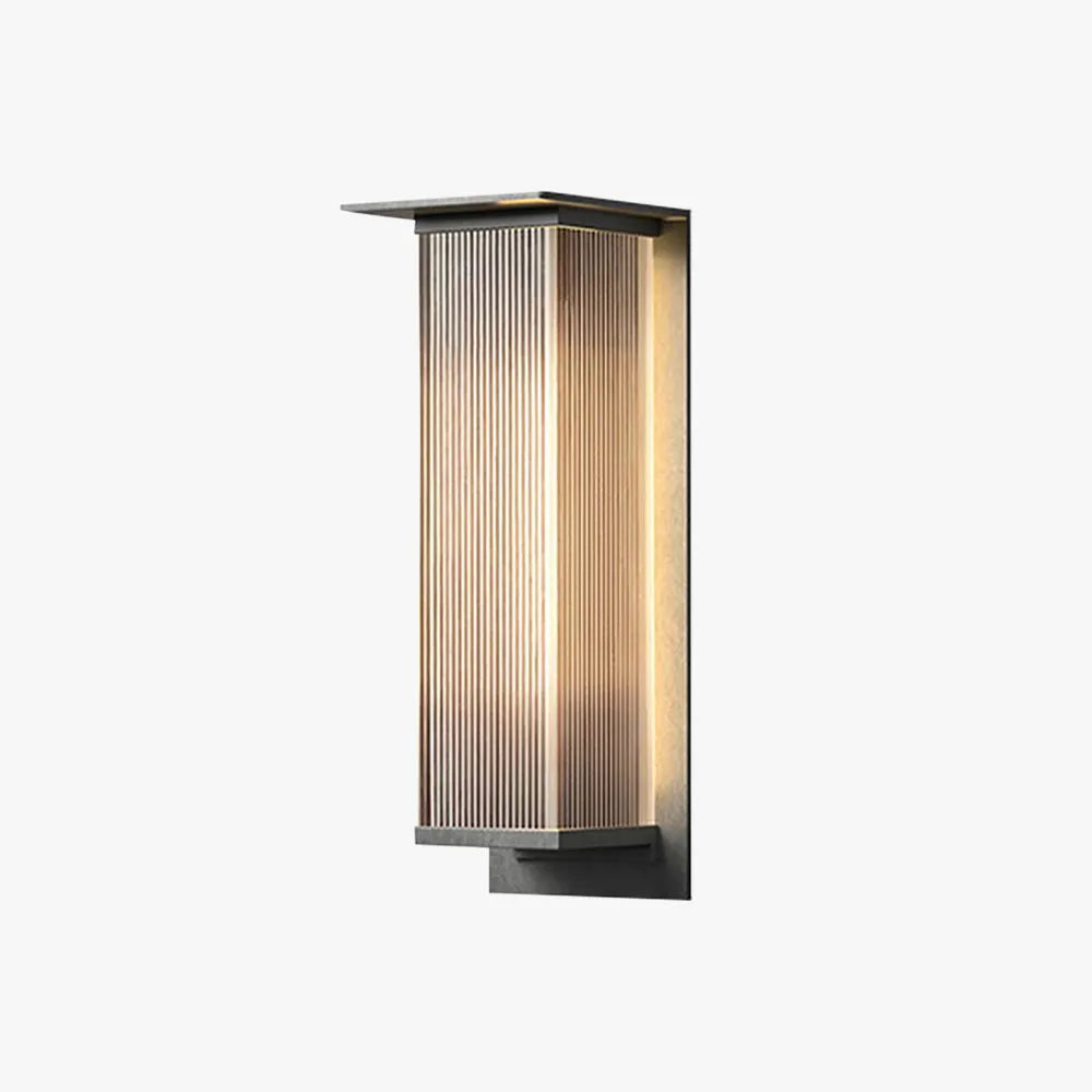 Ribbed Acrylic LED Outdoor Wall Light - Arrielight