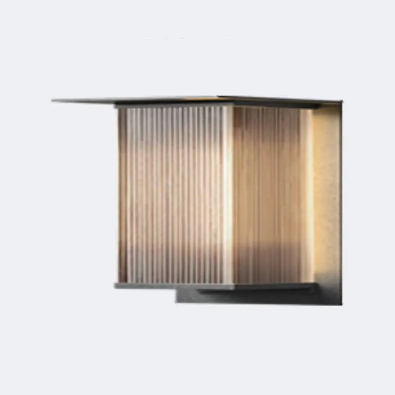 Ribbed Acrylic LED Outdoor Wall Light - Arrielight