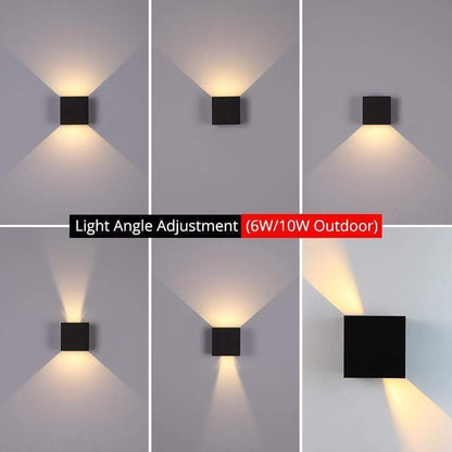 Adjustable Square Up and Down LED Outdoor Wall Light - Arrielight