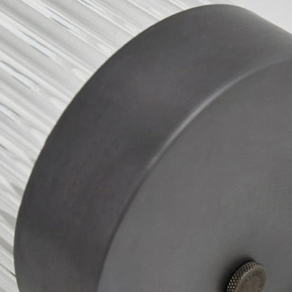 Ribbed Glass Half-Cylinder Outdoor Wall Light - Arrielight