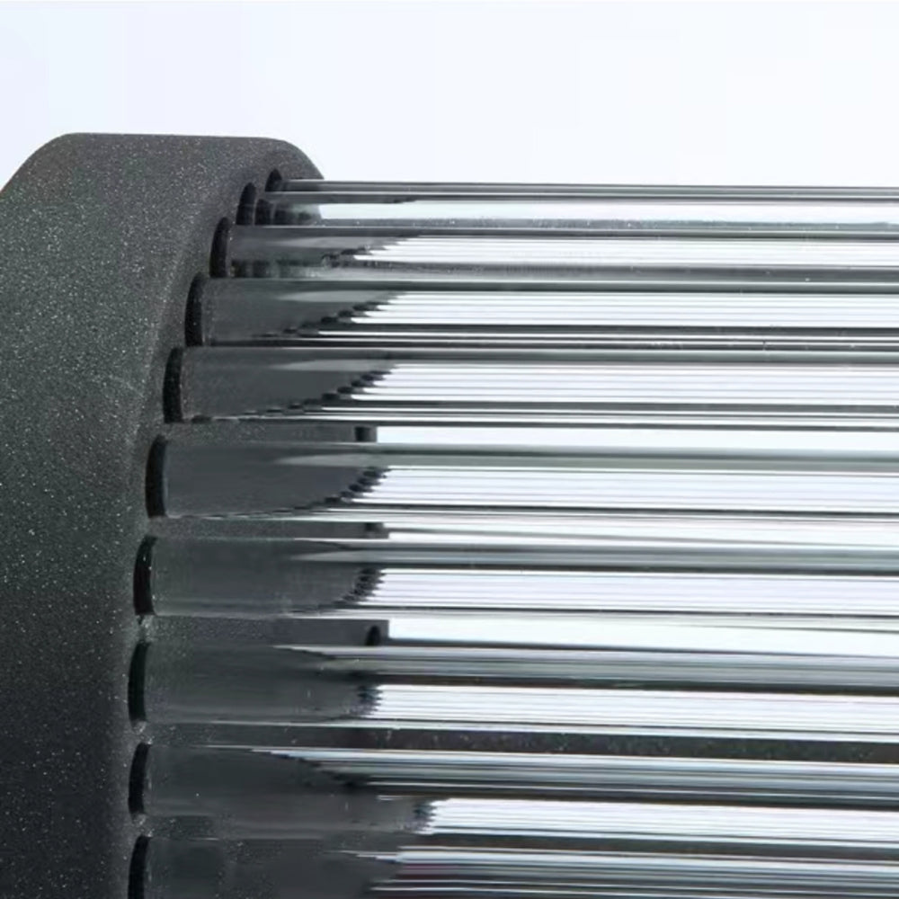 Ribbed Glass Half-Cylinder Outdoor Wall Light - Arrielight