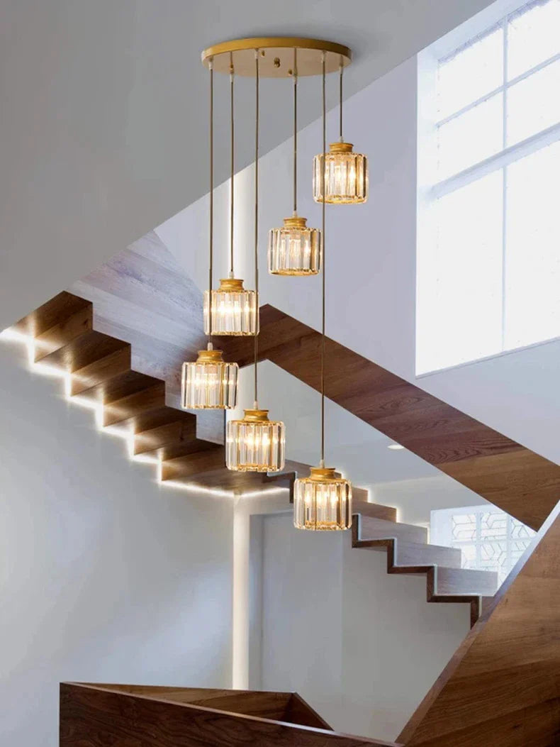 Crystal Chandelier for Staircases and Hallways
