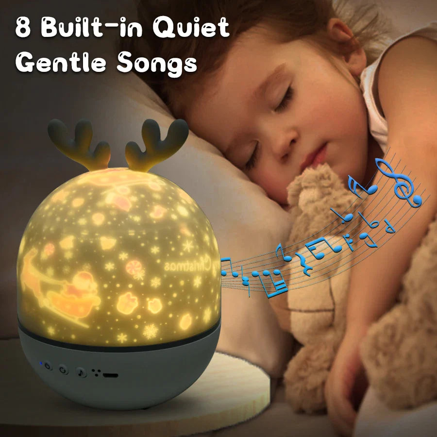 LED Night Light Projector with Remote Control & Music – Kids Star Lamp with Timer