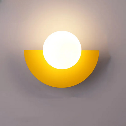 Modern Geometric LED Wall Light – Half Circle Design