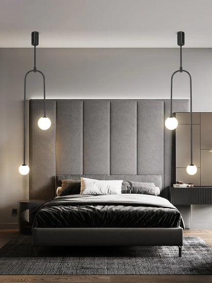 Minimalist LED Pendant Light with Spherical Shades