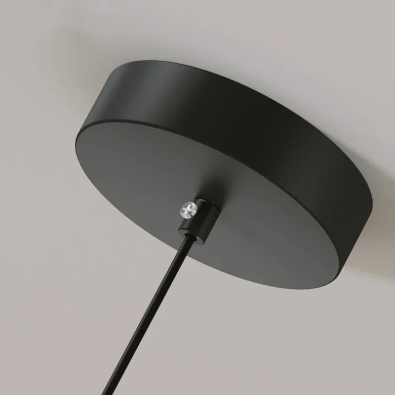 Modern Glass Pendant Light with Wooden Accent – Minimalist Design