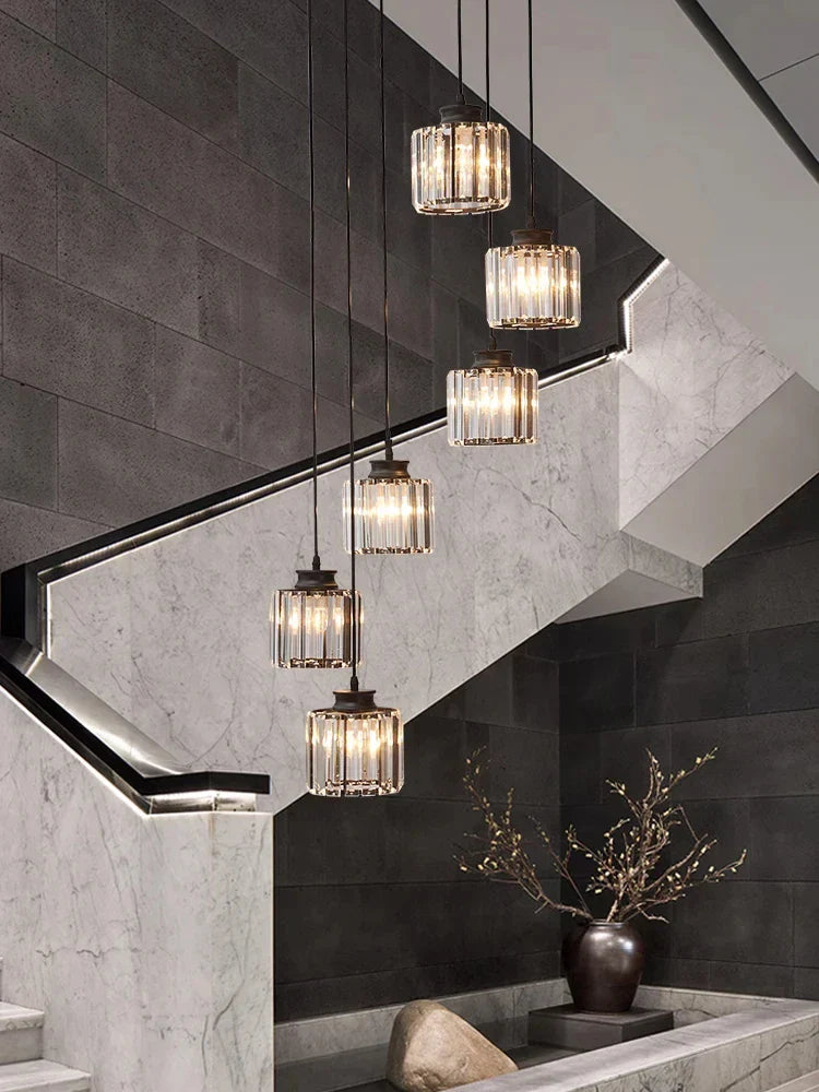Crystal Chandelier for Staircases and Hallways