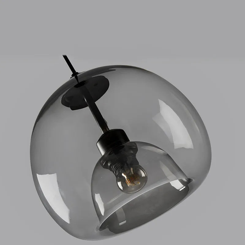 Glass Pendant Light – Industrial Double Shade Design