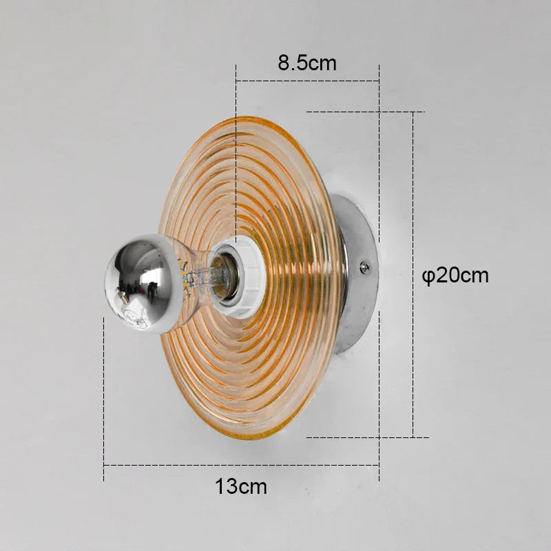 Modern Wall Light with Glass Shade