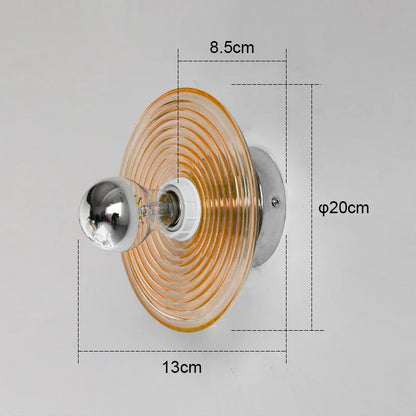 Modern Wall Light with Glass Shade