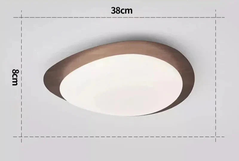 Modern LED Ceiling Light with Wooden Accent