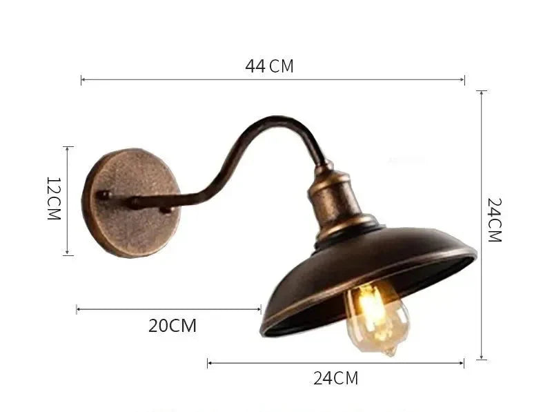 Industrial Retro Wall Light – Vintage Style Outdoor Wall Light
