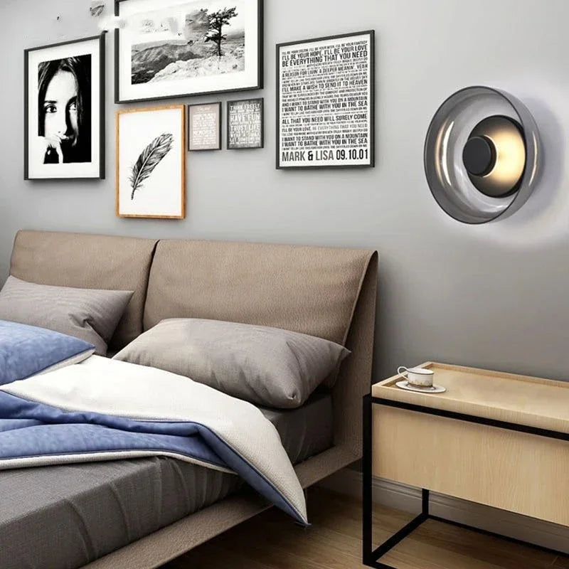 Modern Round Glass Wall Light