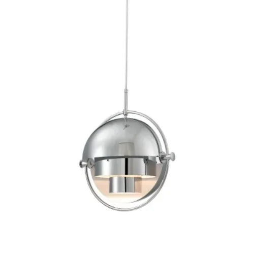 Designer Pendant Light with Metal Shade and Decorative Ring
