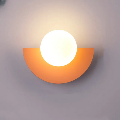 Modern Geometric LED Wall Light – Half Circle Design