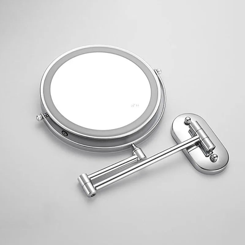 Wall-Mounted LED Makeup Mirror with Magnification