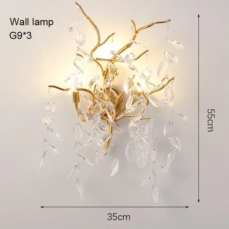 Exclusive Crystal Leaf Chandelier – Branch Design with Modern Elegance