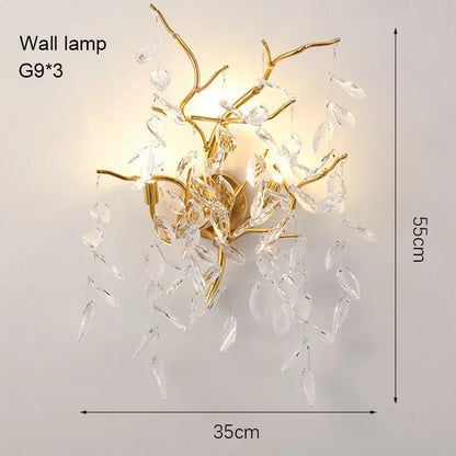 Exclusive Crystal Leaf Chandelier – Branch Design with Modern Elegance