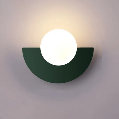 Modern Geometric LED Wall Light – Half Circle Design