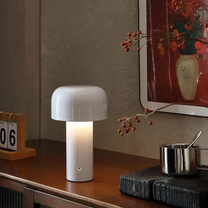 Mushroom LED Table Lamp – Portable, Rechargeable & Touch Control