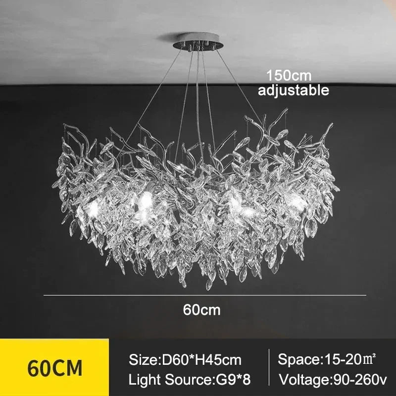 Exclusive Crystal Leaf Chandelier – Branch Design with Modern Elegance