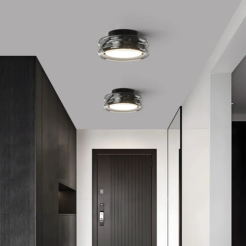 Modern Glass Ceiling Flush Mount Light