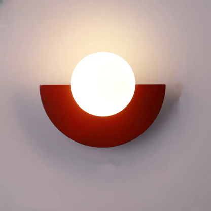 Modern Geometric LED Wall Light – Half Circle Design