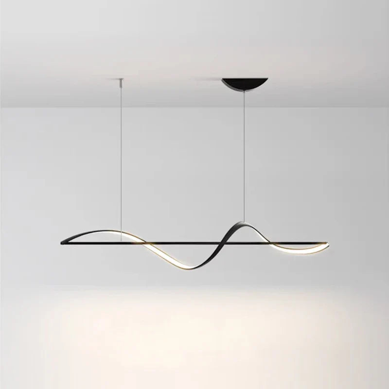“Wave” LED Pendant Light – Modern Lighting for Dining Table or Kitchen Island
