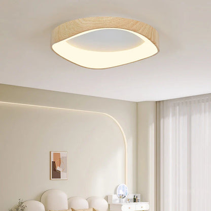 Scandinavian LED Ceiling Light – Modern Surface-Mounted Lamp with Wood Effect