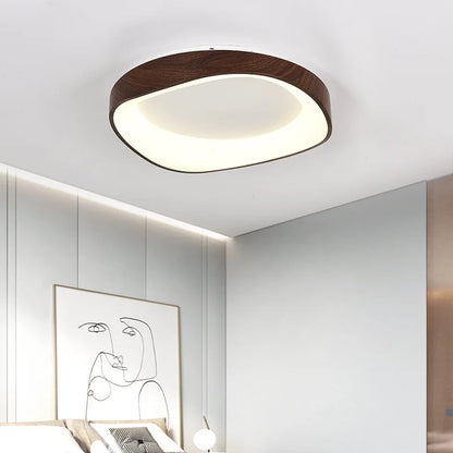 Scandinavian LED Ceiling Light – Modern Surface-Mounted Lamp with Wood Effect