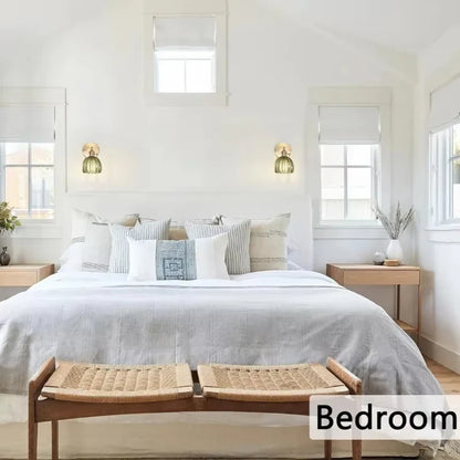 Retro Wall Lamp in Tulip Flower Shape – Vintage Sconce with Glass Shade and Gold Finish