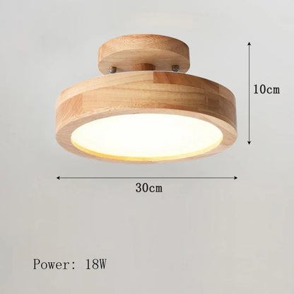 Modern Wooden LED Ceiling Light