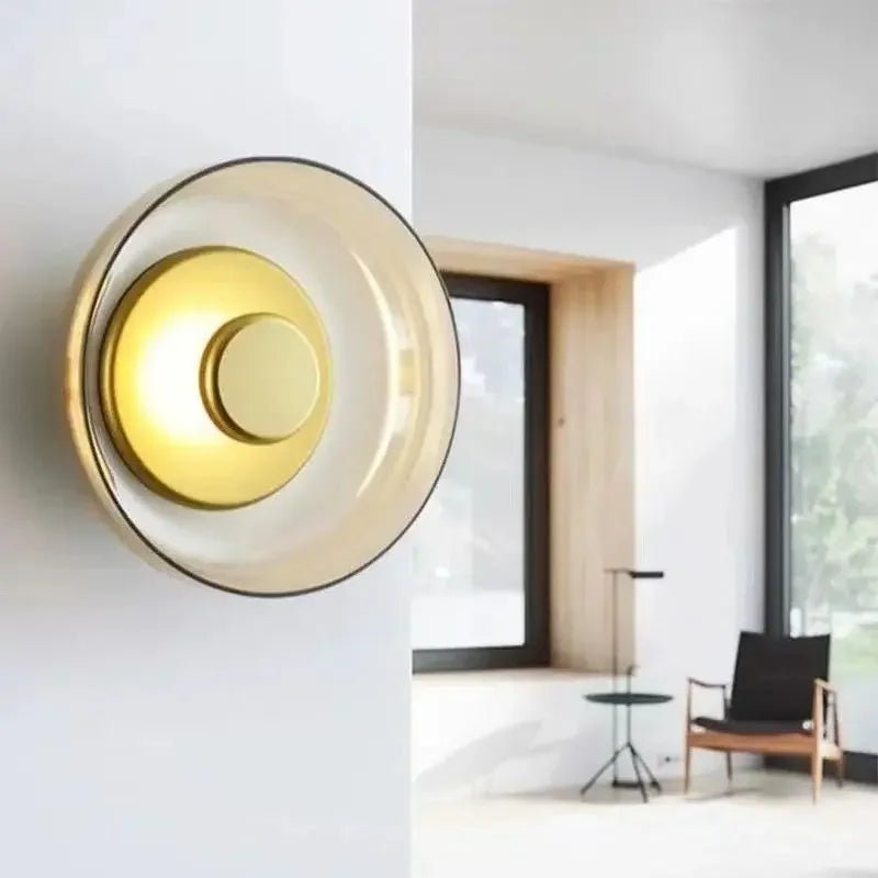 Modern Round Glass Wall Light