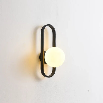 Modern Wall Light with Frosted Glass Globe