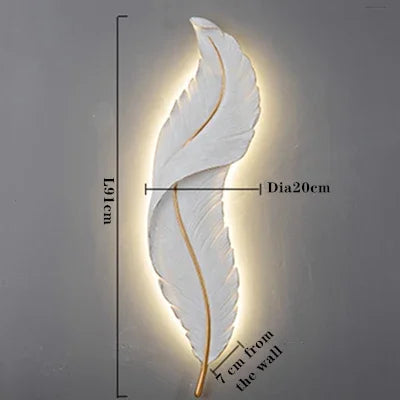 Feather-Shaped Wall Light – Subtle Elegance and Ambient Glow