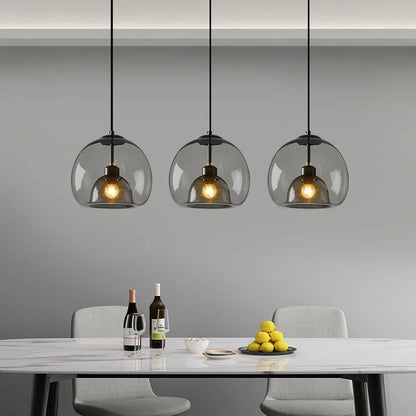 Glass Pendant Light – Industrial Double Shade Design
