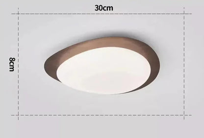 Modern LED Ceiling Light with Wooden Accent