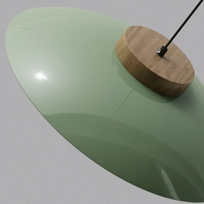 Modern Glass Pendant Light with Wooden Accent – Minimalist Design