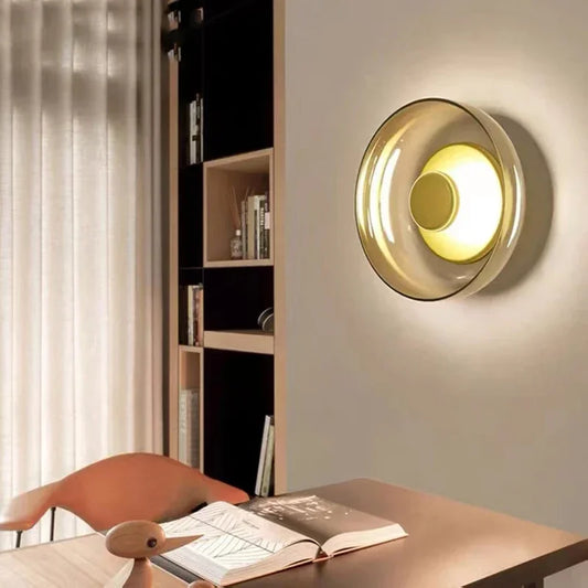 Modern Round Glass Wall Light