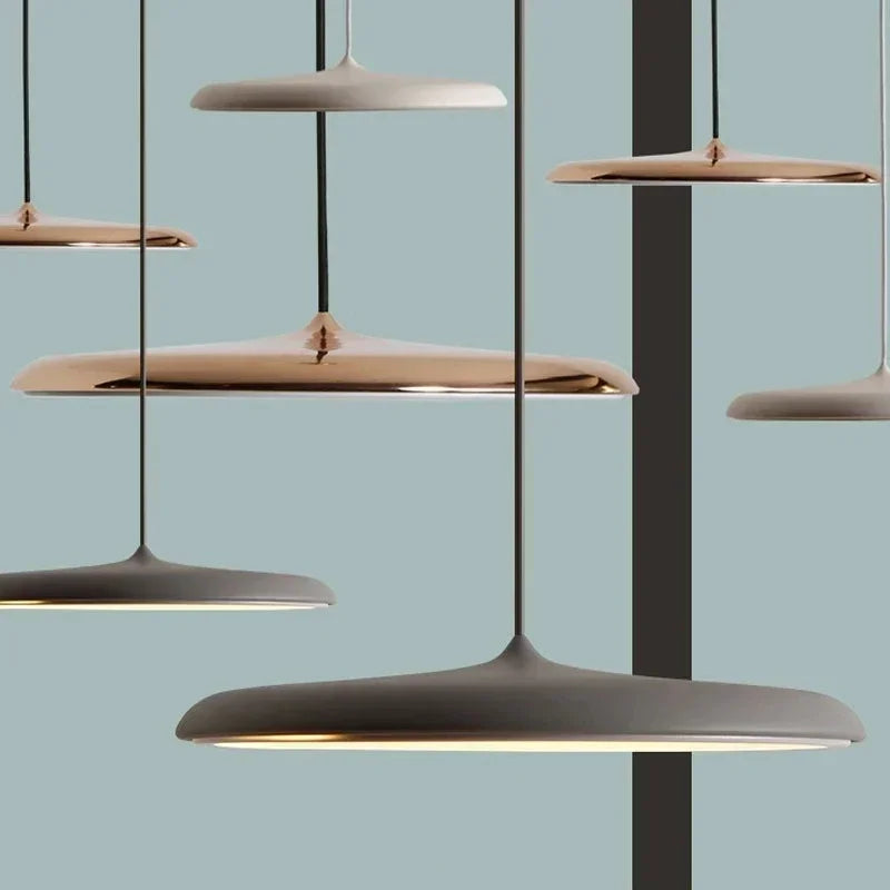 Modern Ultra-Slim LED Pendant Light – Minimalist Disc Design for Dining Room or Living Room